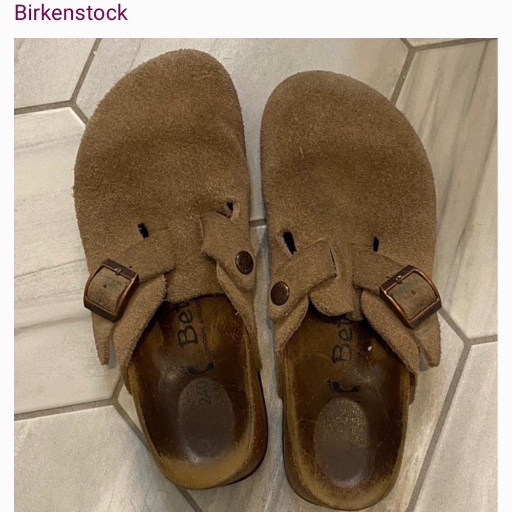 Betula Birkenstock clog taupe suede size 37